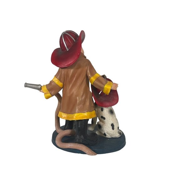 Child Fireman Dog Third Birthday Cake Topper Figurine Red Hats of Courage Vanmar - Picture 3 of 5